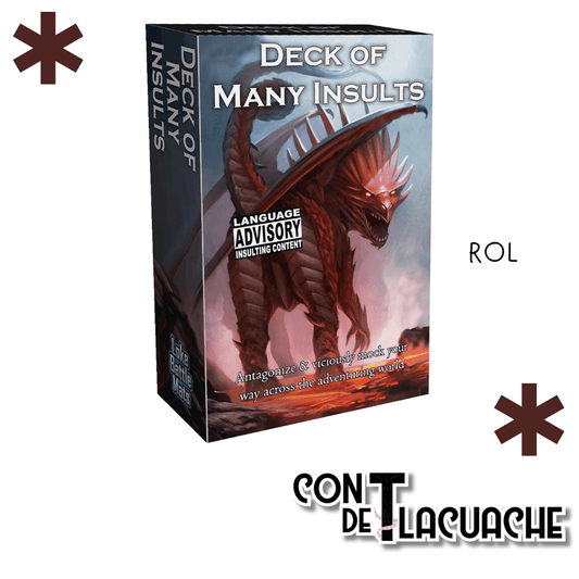 Deck of Many Insults Extra Insulting RPG | Loke Battle Mats - Con T de Tlacuache - Loke Battle Mats