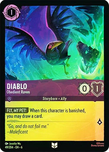 Diablo - Obedient Raven ( Cold Foil ) - Con T de Tlacuache - Ravensburger