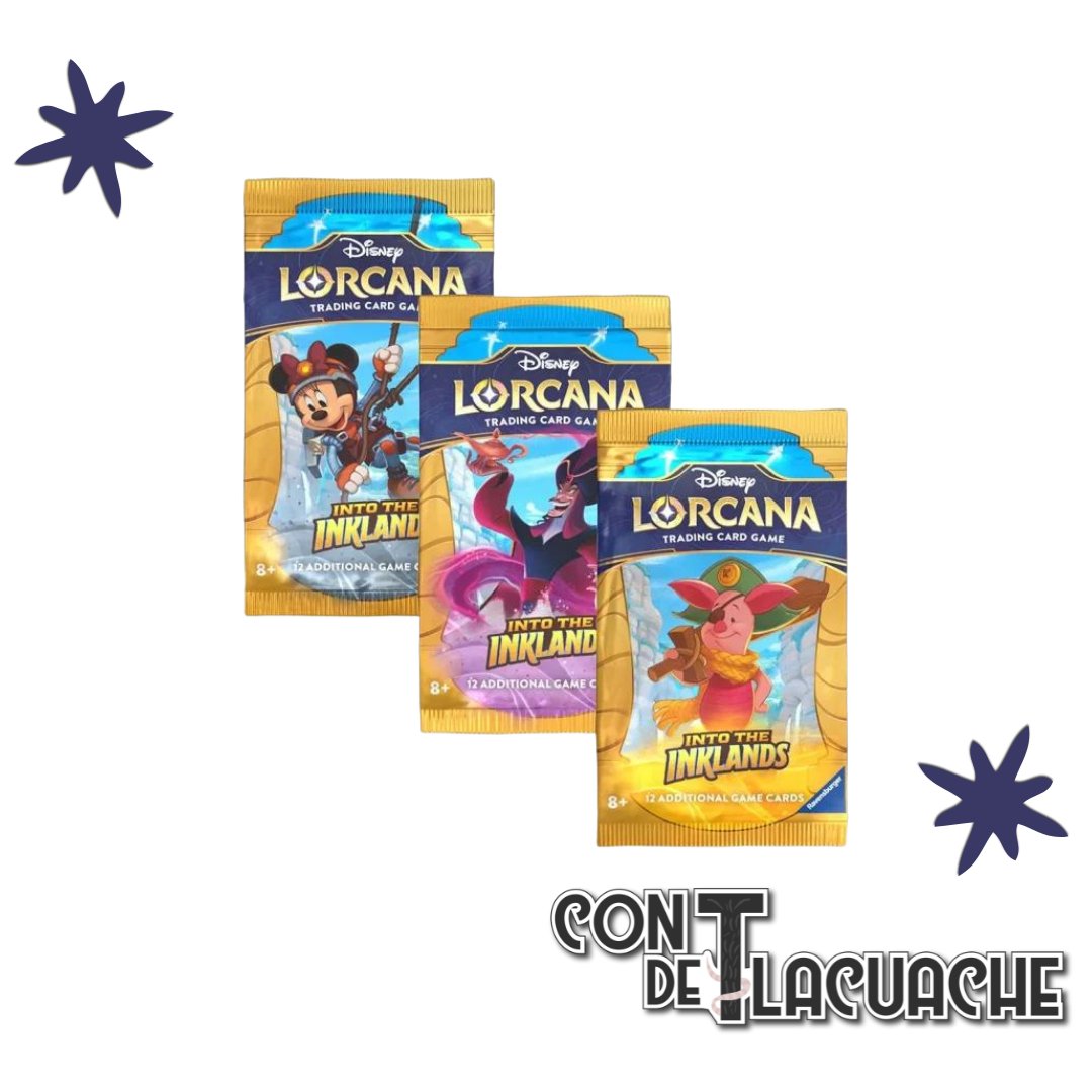 Disney LORCANA Booster BOX SET 3 "INTO THE INKLANDS (24 pz) | Ravensburger - Con T de Tlacuache - Ravensburger