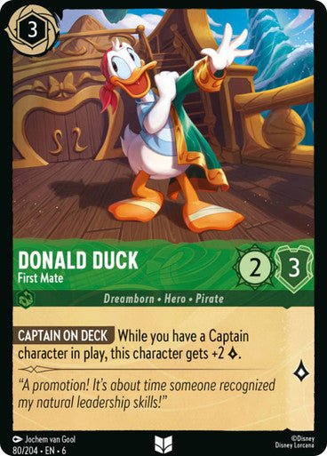 Donald Duck - First Mate ( Non - foil ) - Con T de Tlacuache - Ravensburger