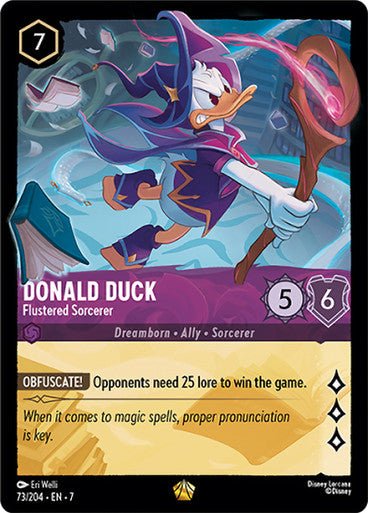 Donald Duck - Flustered Sorcerer (Non - foil) - Con T de Tlacuache - Ravensburger