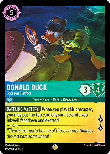 Donald Duck - Focused Flatfoot (Cold Foil ) - Con T de Tlacuache - Ravensburger