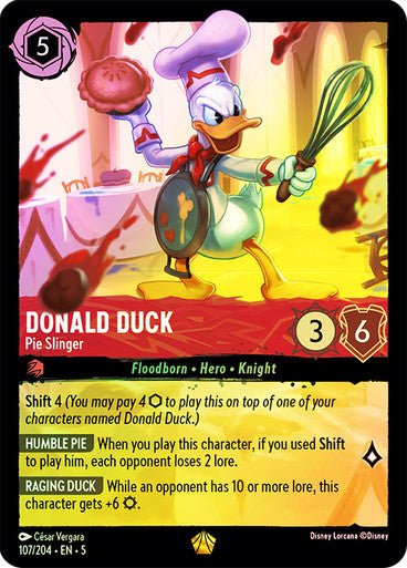 Donald Duck - Pie Slinger (Cold Foil ) - Con T de Tlacuache - Ravensburger