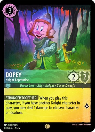 Dopey - Knight Apprentice (Cold Foil ) - Con T de Tlacuache - Ravensburger