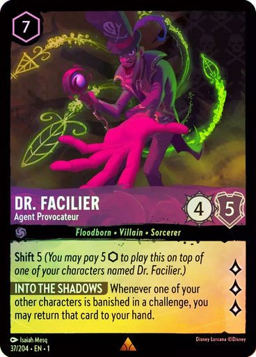 Dr. Facilier - Agent Provocateur ( Cold Foil ) - Con T de Tlacuache - Ravensburger