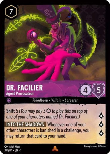 Dr. Facilier - Agent Provocateur ( Non - foil ) - Con T de Tlacuache - Ravensburger