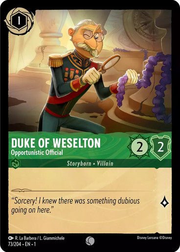 Duke of Weselton - Opportunistic Official ( Non - foil ) - Con T de Tlacuache - Ravensburger