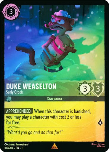 Duke Weaselton (Cold Foil) | Ravensburger - Con T de Tlacuache - Ravensburger