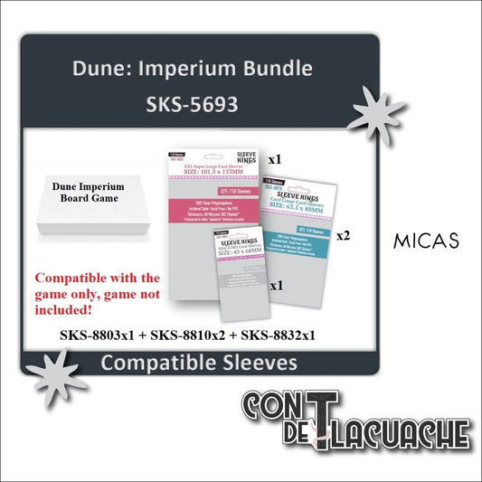 Dune Imperium Combo de Micas (8803X1 + 8810X2 + 8832X1) | Sleeve Kings - Con T de Tlacuache - Sleeve Kings