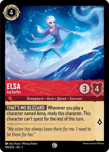 Elsa - Ice Surfer ( Non - foil ) - Con T de Tlacuache - Ravensburger