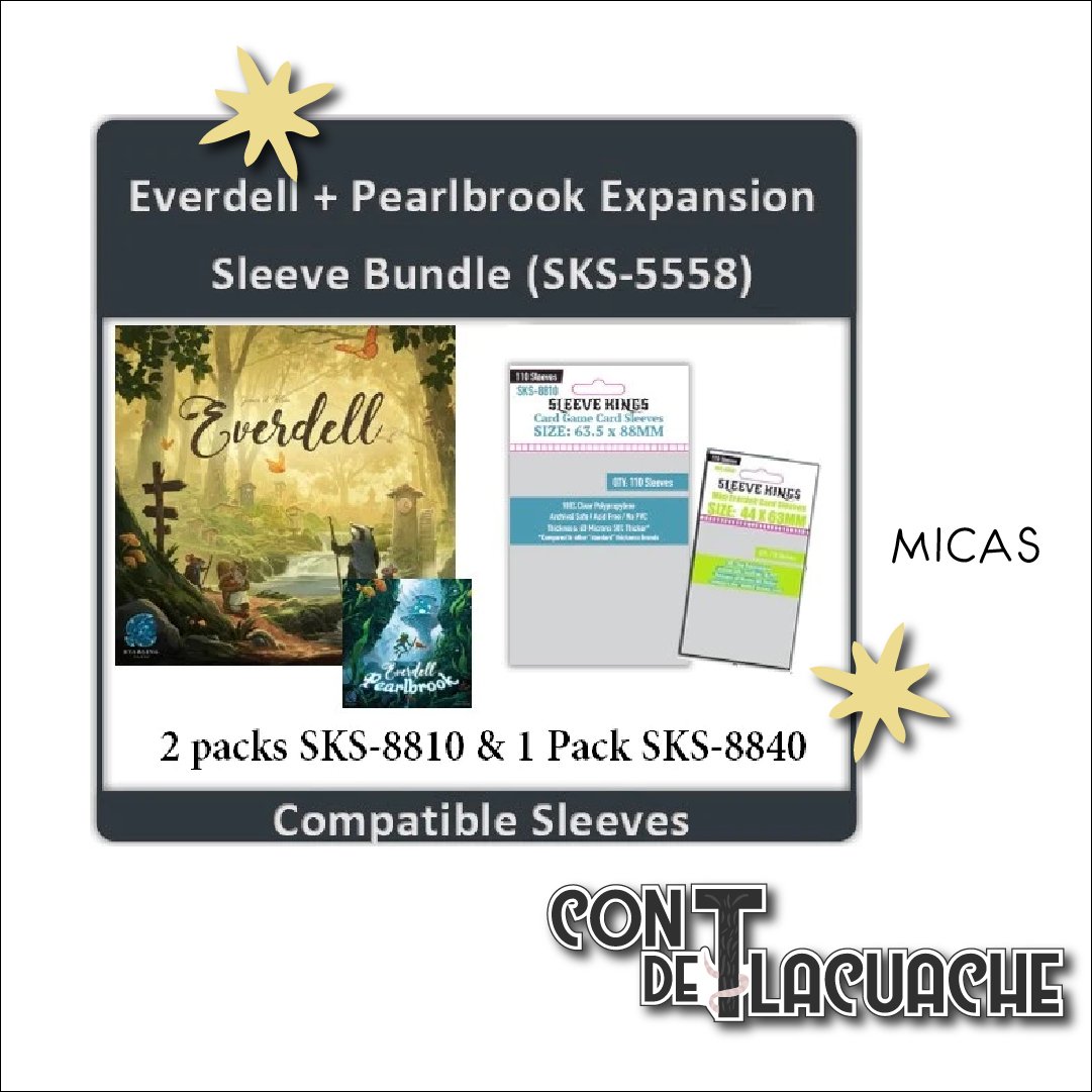 Everdell + Pearlbrook Expansion Combo de Micas (8810X2 + 8840X1) | Sleeve King Sleeves - Con T de Tlacuache - Sleeve Kings