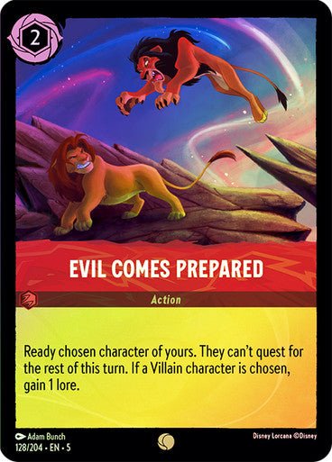 Evil Comes Prepared (Cold Foil ) - Con T de Tlacuache - Ravensburger