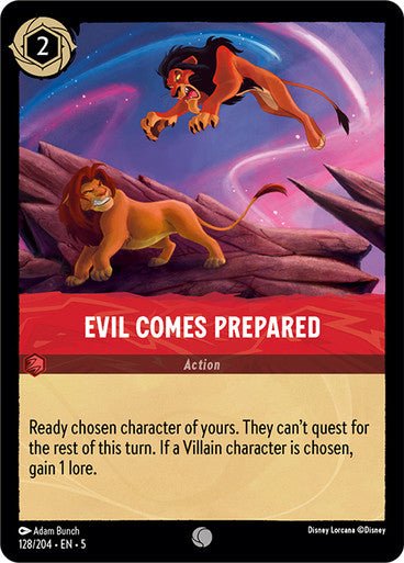 Evil Comes Prepared (Non - foil ) - Con T de Tlacuache - Ravensburger