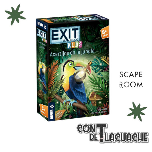 EXIT 22 Acertijos en la Jungla Nivel: Kids | Devir - Con T de Tlacuache - Devir