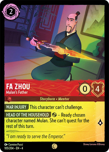 Fa Zhou - Mulan's Father ( Cold Foil ) | Ravesburger