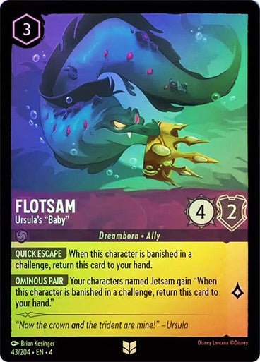 Flotsam - Ursula's "Baby" ( Cold Foil ) | Ravesburger - Con T de Tlacuache - Ravensburger