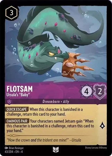 Flotsam - Ursula's "Baby" ( Non - foil ) | Ravesburger - Con T de Tlacuache - Ravensburger