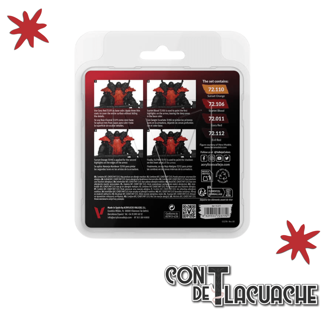 Game Color Red Color Set | Vallejo - Con T de Tlacuache - Vallejo