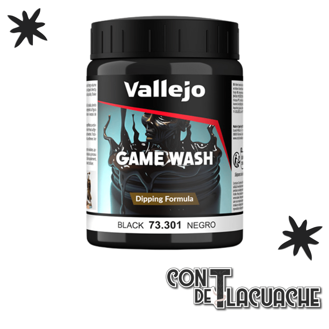 Game Color Wash: Black (200ml) | Vallejo - Con T de Tlacuache - Vallejo