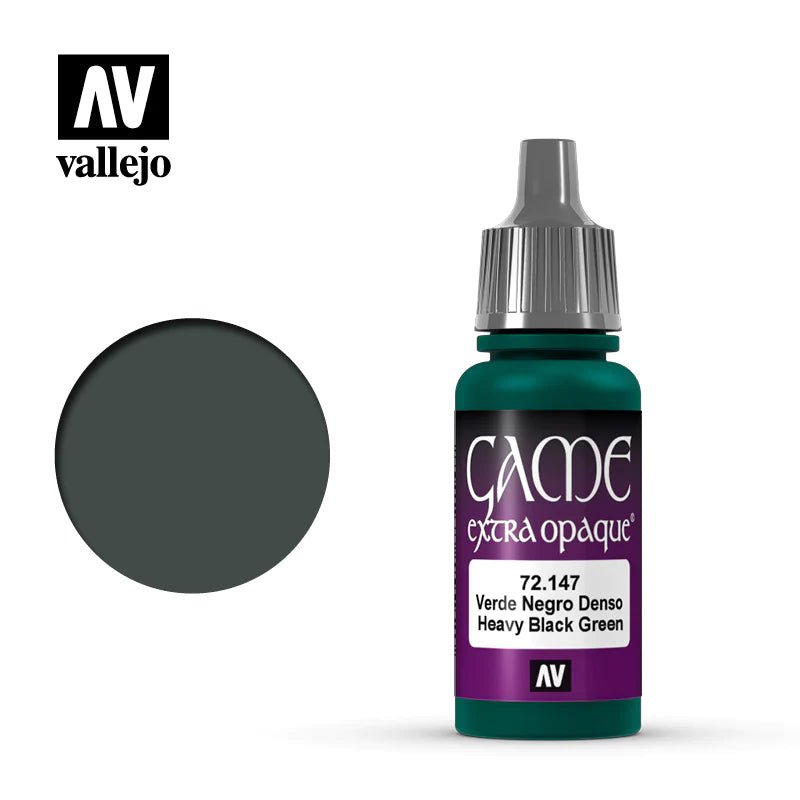 Game Extra Opaque Heavy Black Green 18ml (72147) | Vallejo - Con T de Tlacuache - Vallejo