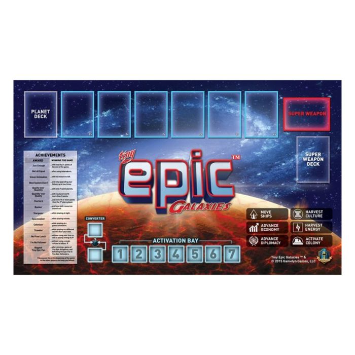 Game Mat Tiny Epic Galaxies | Gamelyn Games - Con T de Tlacuache - Gamelyn Games