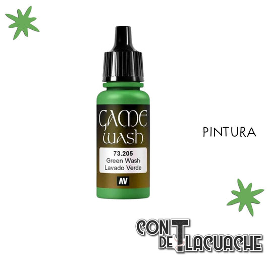 Game Wash Green 18ml (73205) | Vallejo - Con T de Tlacuache - Vallejo