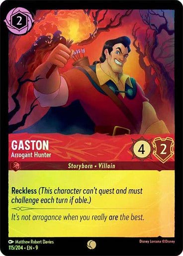 Gaston - Arrogant Hunter (Cold Foil) - Con T de Tlacuache - Ravensburger