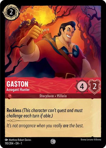 Gaston - Arrogant Hunter ( Non - foil ) - Con T de Tlacuache - Ravensburger