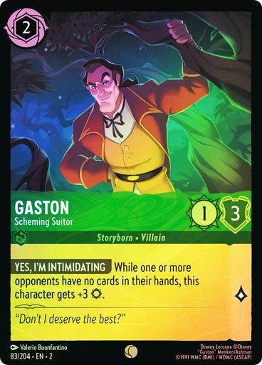 Gaston - Scheming Suitor (Cold Foil) - Con T de Tlacuache - Ravensburger