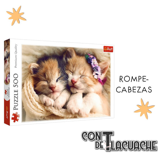 Gatitos Dormidos (500pzas) | Trefl - Con T de Tlacuache - Trefl