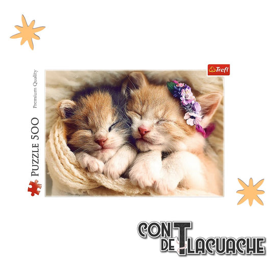 Gatitos Dormidos (500pzas) | Trefl - Con T de Tlacuache - Trefl