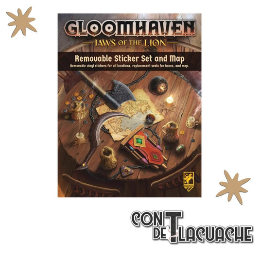 Gloomhaven Sticker Set & Map Jaws of Lion | Cephalofair - Con T de Tlacuache - Con T de Tlacuache
