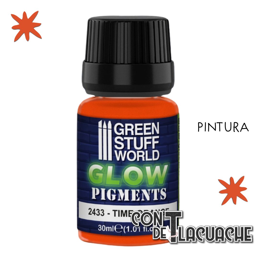 Glow In The Dark Pigment - Time Orange 30Ml | Green Stuff World - Con T de Tlacuache - Green Stuff World