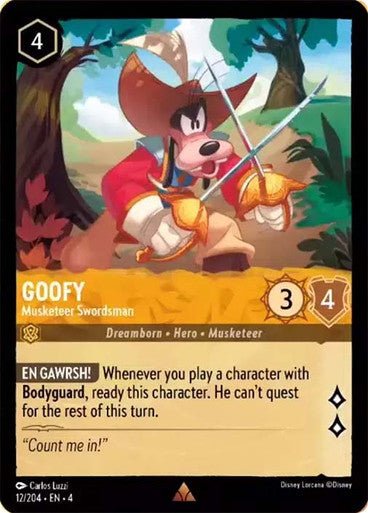 Goofy - Musketeer Swordsman ( Non - foil ) | Ravesburger - Con T de Tlacuache - Ravensburger