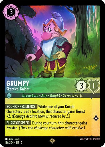 Grumpy - Skeptical Knight (Cold Foil ) - Con T de Tlacuache - Ravensburger