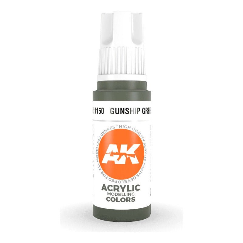 Gunship Green 17Ml | Ak Interactive - Con T de Tlacuache - AK Interactive