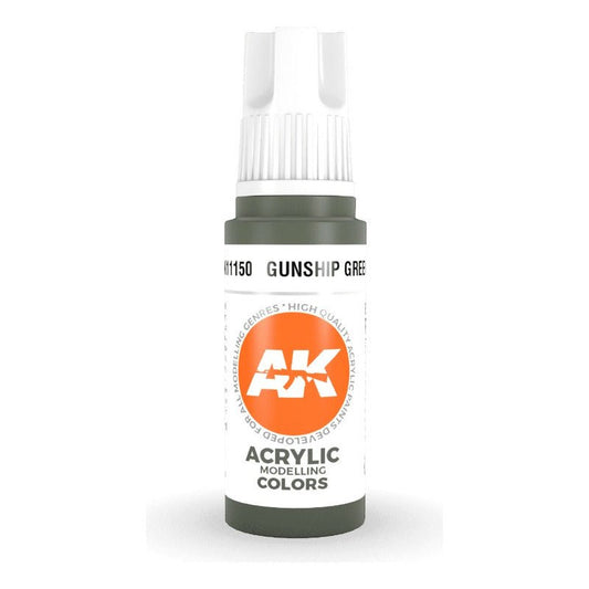 Gunship Green 17Ml | Ak Interactive - Con T de Tlacuache - AK Interactive