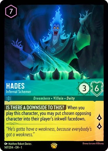 Hades - Infernal Schemer ( Cold Foil ) - Con T de Tlacuache - Ravensburger