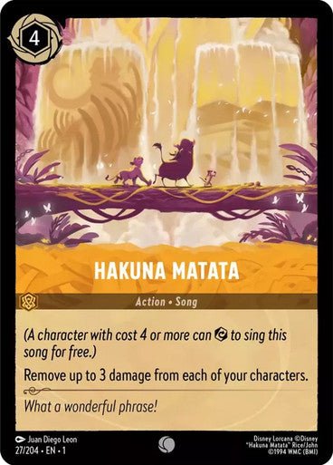 Hakuna Matata ( Non - foil ) - Con T de Tlacuache - Ravensburger