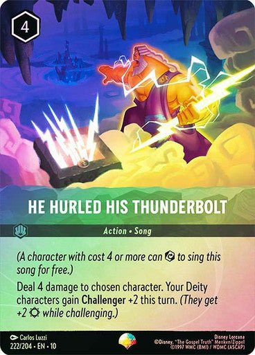 He Hurled His Thunderbolt (Rainbow Foil) - Con T de Tlacuache - Ravensburger