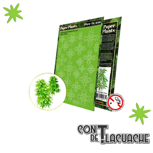Hojas de plantas de papel MARI JUANA / CAN NABIS paper plant (laser cut) | Green Stuff World - Con T de Tlacuache - Green Stuff World