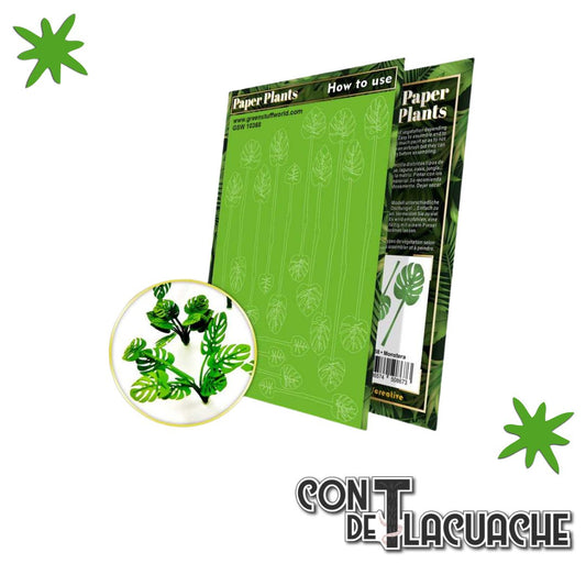 Hojas de plantas de papel MONSTERA / MONSTERA tropical paper plant (laser cut) | Green Stuff World - Con T de Tlacuache - Green Stuff World