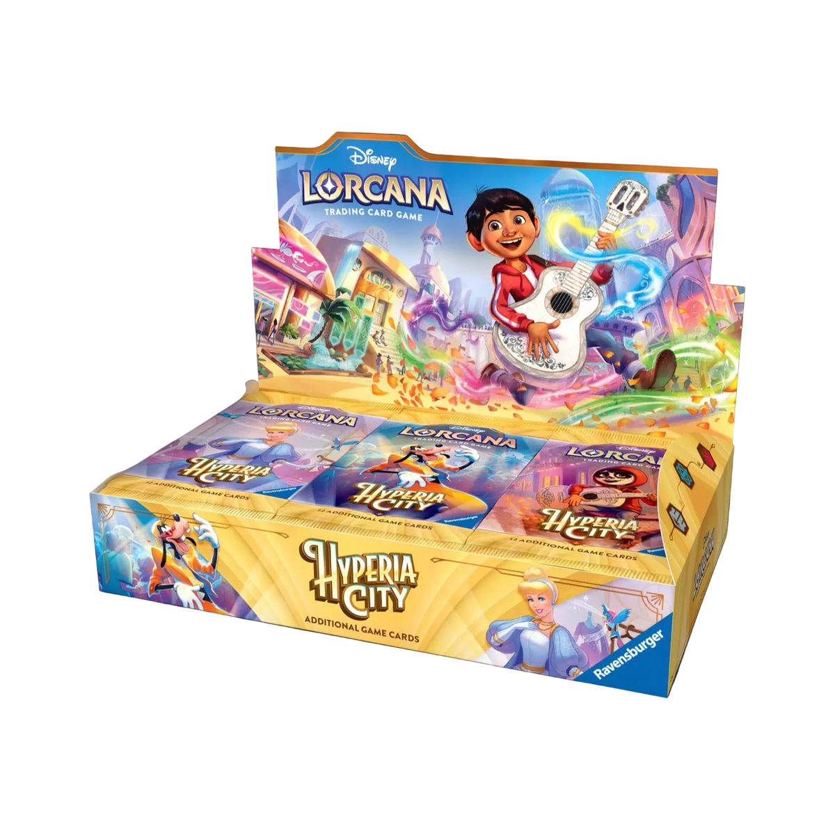 Disney Lorcana Hyperia City Booster Display en inglés