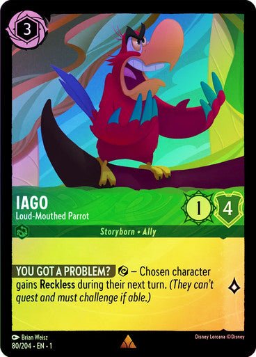 Iago - Loud - Mouthed Parrot ( Cold Foil ) - Con T de Tlacuache - Ravensburger