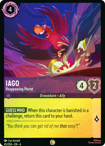 Iago - Reappearing Parrot ( Cold Foil )