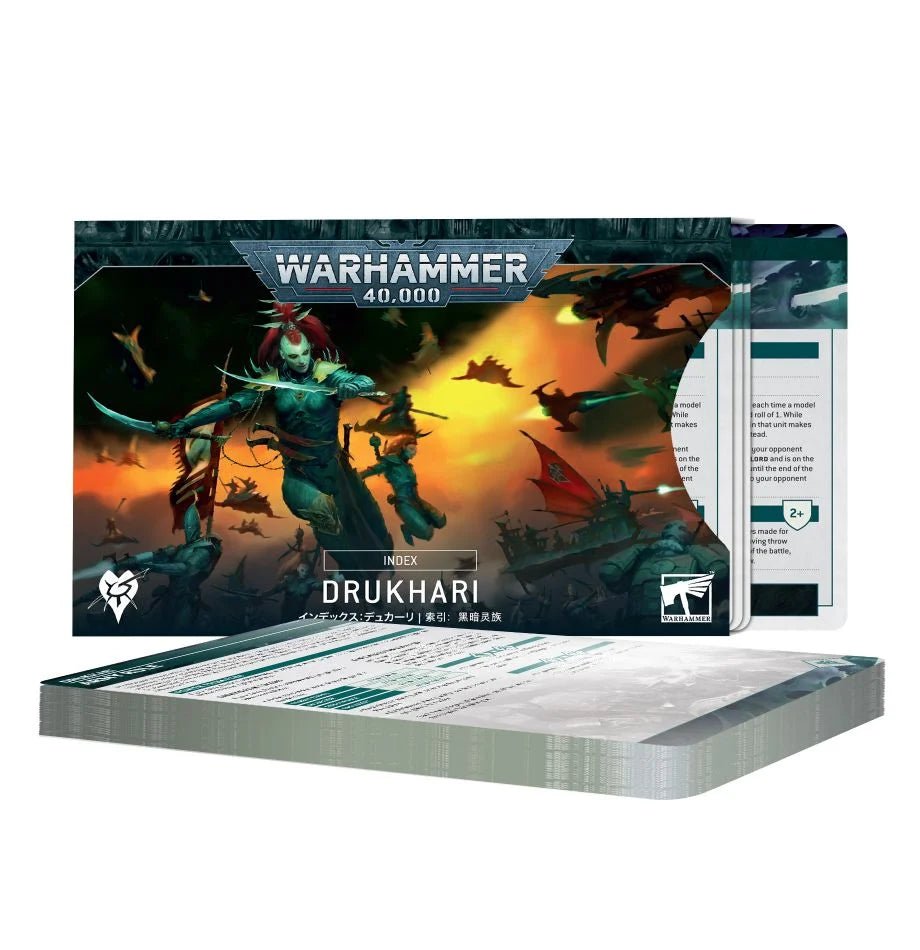 Index Cards Drukhari | Games WorkShop - Con T de Tlacuache - Games Workshop