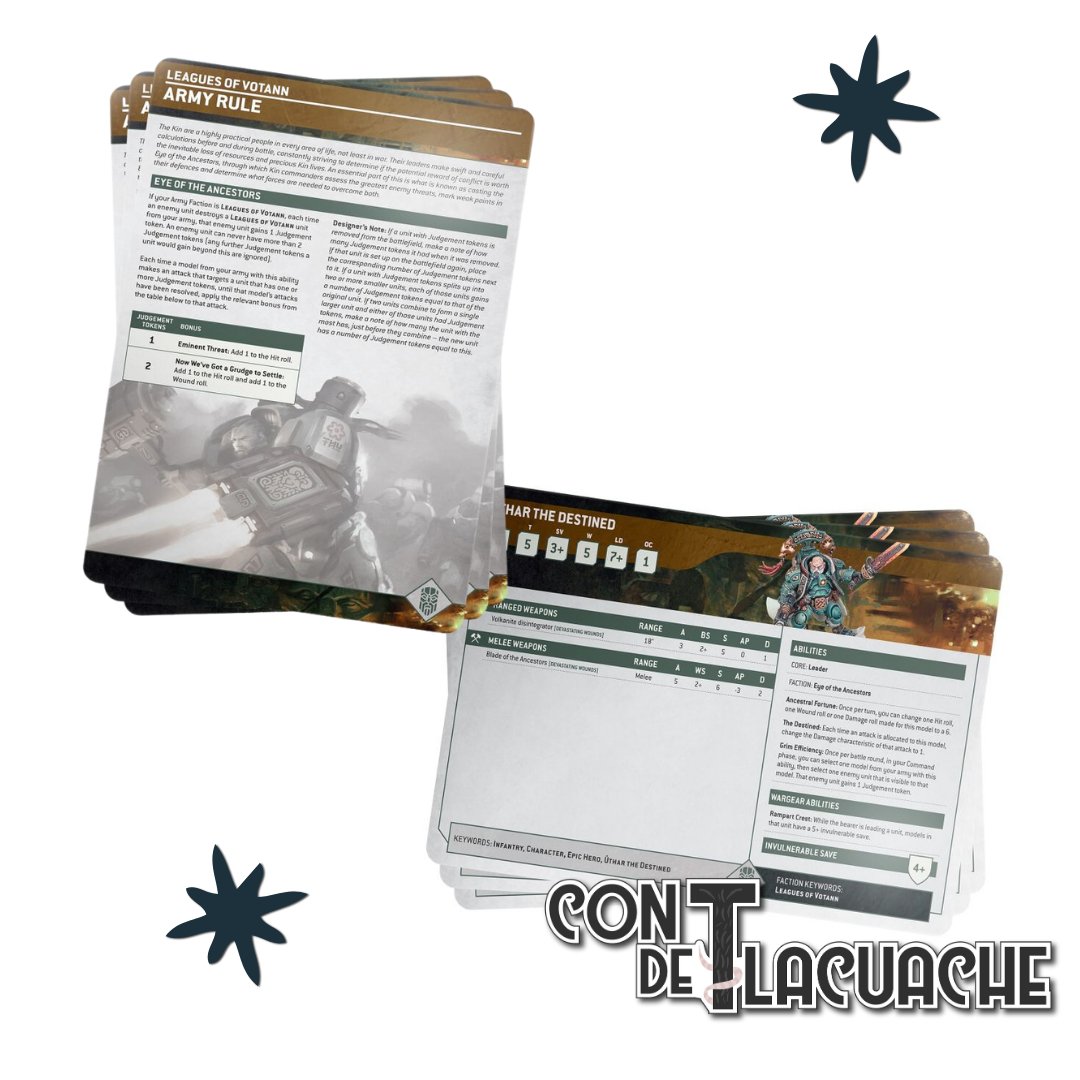 Index Cards Leagues Of Votann | Games WorkShop - Con T de Tlacuache - Games Workshop