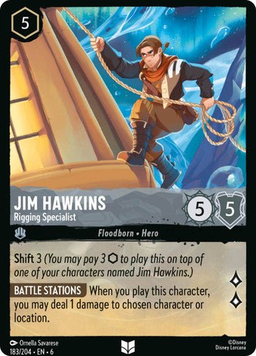 Jim Hawkins - Rigging Specialist ( Non - foil ) - Con T de Tlacuache - Ravensburger