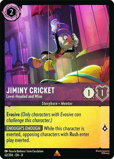 Jiminy Cricket - Level - Headed and Wise (Cold Foil) - Con T de Tlacuache - Ravensburger
