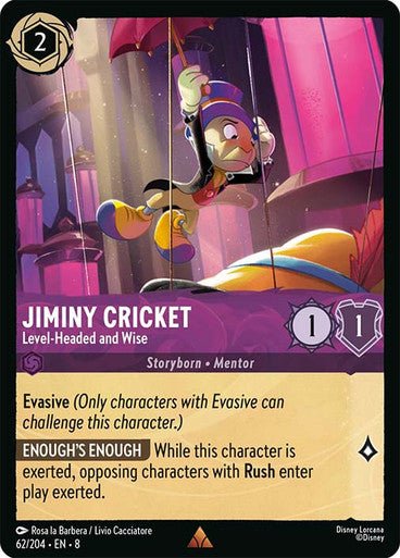 Jiminy Cricket - Level - Headed and Wise (Non - foil) - Con T de Tlacuache - Ravensburger